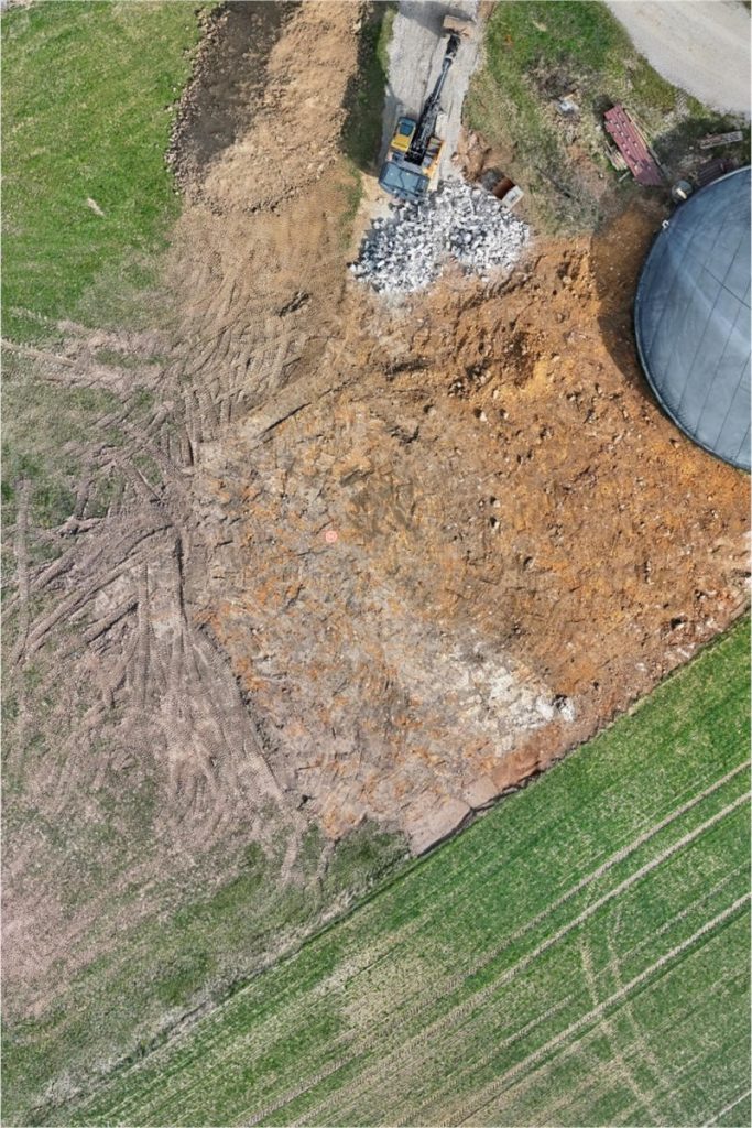 Orthofoto einer Baustelle